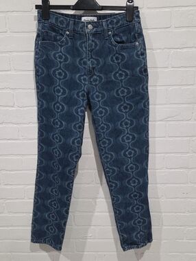 Sun•deh Blue Wave Floral High-Rise Jeans